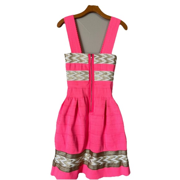 Day & Night Neon Pink Ballerina Stretch Band Dress, Knee Length,‎ Slimming, SZ S - Picture 2 of 7